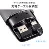 薄型モバイルマウス SLIMO Bluetooth 2.4GHzワイヤレス 静音ボタン USB充電式 ブラック