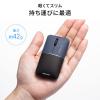 薄型モバイルマウス SLIMO Bluetooth 2.4GHzワイヤレス 静音ボタン USB充電式 ネイビー