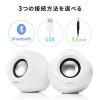 【在庫限り】Bluetoothスピーカー PCスピーカー USBスピーカー AUX対応 3.5mm接続 低音強調パッシブラジエーター搭載 10W ホワイト