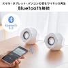 【在庫限り】Bluetoothスピーカー PCスピーカー USBスピーカー AUX対応 3.5mm接続 低音強調パッシブラジエーター搭載 10W ホワイト