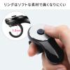リングマウス USB A接続 ワイヤレス フィンガーマウス 空中マウス 5ボタン USB充電式 ブラック