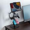 ゲームコントローラースタンド ゲームパッドスタンド ヘッドホンスタンド 収納スタンド ゲームスタンド タブレットホルダー付き ブラック