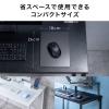 ガラスマウスパッド 縦18cm 横26cm Sサイズ ブラック