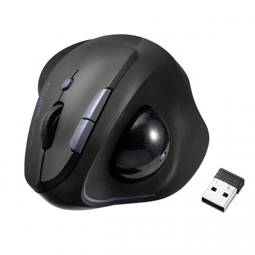 エルゴノミクス トラックボール 2.4GHz Bluetooth 5ボタン USB充電式