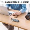 USB Type-Cモバイルドッキングステーション ロングケーブル 7in1 4K/30Hz対応 HDMI出力 SD/microSDカードリーダー UHS-II PD100W