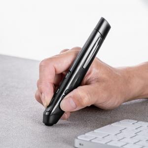 ペン型マウス Bluetooth ワイヤレス USB A USB-C接続 充電式 クリップ付き ブラック