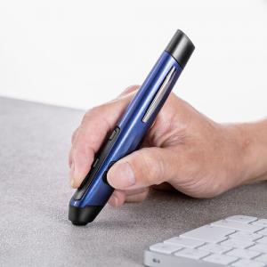 ペン型マウス Bluetooth ワイヤレス USB A USB-C接続 充電式 クリップ付き ブルー