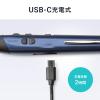 ペン型マウス Bluetooth ワイヤレス USB A USB-C接続 充電式 クリップ付き ブルー