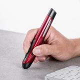 ペン型マウス Bluetooth ワイヤレス USB A USB-C接続 充電式 クリップ付き レッド