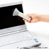 除電スティックブラシ(グレー 静電気除去 ほこり取り クリーナー)