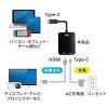 USB Type-C HDMI変換アダプタ 4K/60Hz HDR対応 PD100W  iPad Pro Air Nintendo Switch 有機ELモデル対応 ブラック
