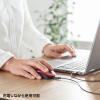 静音BluetoothブルーLEDマウス(充電式・レッド)