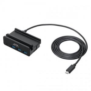 クランプ固定式 USBハブ USB Type-C接続 1.5mケーブル 4ポート ブラック