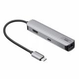 【在庫限り】USB Type-Cマルチ変換アダプタ HDMI LANポート付き ケーブル15cm