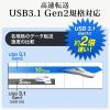 【処分特価】USBハブ USB A×4 USB3.1 Gen2 セルフパワー USB Type-C接続 ブラック)