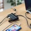 【処分特価】USBハブ USB A×4 USB3.1 Gen2 セルフパワー USB Type-C接続 ブラック)
