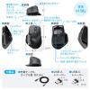 多機能ワイヤレスマウス 8ボタン 割り当て 液晶画面つき Bluetooth/2.4GHzレシーバー 充電式 ブラック
