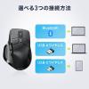 多機能ワイヤレスマウス 8ボタン 割り当て 液晶画面つき Bluetooth/2.4GHzレシーバー 充電式 ブラック