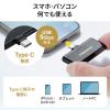 microSDカードリーダー USB-C接続 iPhone Androidバックアップ MFi認証品 iXflash ブラック