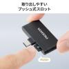 microSDカードリーダー USB-C接続 iPhone Androidバックアップ MFi認証品 iXflash ブラック