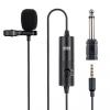 クリップマイク ピンマイク コンデンサーマイク 高音質 デジタルカメラ ビデオカメラ スマホ接続 3.5mm/6.3mm対応 電池式