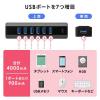 USB3.1/3.0ハブ セルフパワー・バスパワー対応 ACアダプタ付き 7ポート ブラック