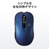 【アウトレット】ワイヤレスマウス 無線 2.4GHz ブルーLED 5ボタン 戻る/進むボタン搭載 DPI切替 ラバーコーティング ガンメタリック