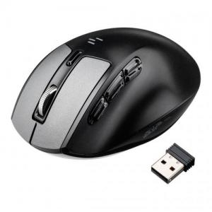エルゴマウス Bluetooth 2.4GHzワイヤレス 充電式 9ボタン 液晶画面付き ボタン割り当て機能付きブラック