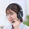Bluetoothヘッドセット ワイヤレスヘッドセット 両耳タイプ オーバーヘッド 単一指向性マイク 折り畳み式 在宅勤務 コールセンター