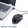 ワイヤレス充電マウス ブルーLED Qi対応 置くだけ充電 ブラック