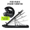 ノートパソコンスタンド 折りたたみ 高さ変更 角度調整対応 360度回転 姿勢改善 スマホスタンド内蔵