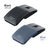 薄型マウス Bluetooth 2.4GHzワイヤレス スライドカバー開閉で電源オンオフ 5ボタンUSB-C充電式 ブラック