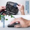 薄型マウス Bluetooth 2.4GHzワイヤレス スライドカバー開閉で電源オンオフ 5ボタンUSB-C充電式 ブラック