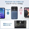 薄型マウス Bluetooth 2.4GHzワイヤレス スライドカバー開閉で電源オンオフ 5ボタンUSB-C充電式 ブラック