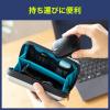 ケーブル巻取り式マウス USB Type-C接続 ブルーLEDセンサー 3ボタン ブラック