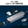 【在庫限り】USBハブ HDMI出力対応 小型 ドッキングステーション アルミ素材 ケーブル長50cm