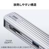 【在庫限り】USBハブ HDMI出力対応 小型 ドッキングステーション アルミ素材 ケーブル長50cm