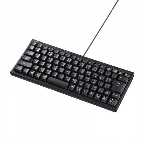 USBハブ付コンパクトキーボード(USB2.0 2ポート)
