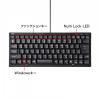 USBハブ付コンパクトキーボード(USB2.0 2ポート)