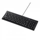 USBハブ付き キーボード テンキーあり JIS配列 メンブレン式 ブラック