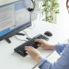 USBハブ付き キーボード USB3.2 USB2.0 USB A テンキーあり メンブレン ブラック