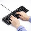 USBハブ付き キーボード USB3.2 USB2.0 USB A テンキーあり メンブレン ブラック