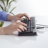 USBハブ付き キーボード USB2.0 USB A×2 テンキーあり メンブレン ブラック