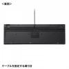 USBハブ付き キーボード USB2.0 USB A×2 テンキーあり メンブレン ブラック