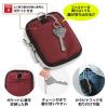 スマートキーケース 鍵 スマートキー2個収納 カード2枚収納 外側ポケット付き キーリング付属 カラビナフック対応 スマートキーカバー ブラック