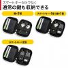 スマートキーケース 鍵 スマートキー2個収納 カード2枚収納 外側ポケット付き キーリング付属 カラビナフック対応 スマートキーカバー ブラック