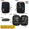 スマートキーケース 鍵 スマートキー2個収納 カード2枚収納 外側ポケット付き キーリング付属 カラビナフック対応 スマートキーカバー ブラック