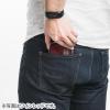 【処分特価】スマートキーケース 鍵 スマートキー2個収納 カード2枚収納 外側ポケット付き キーリング付属 カラビナフック対応 スマートキーカバー ネイビー