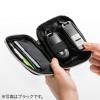【処分特価】スマートキーケース 鍵 スマートキー2個収納 カード2枚収納 外側ポケット付き キーリング付属 カラビナフック対応 スマートキーカバー ネイビー