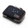 【処分特価】スマートキーケース 鍵 スマートキー2個収納 カード2枚収納 外側ポケット付き キーリング付属 カラビナフック対応 スマートキーカバー ネイビー